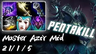 Master Pentakill Azir Mid vs Syndra | Korea High Elo Replays