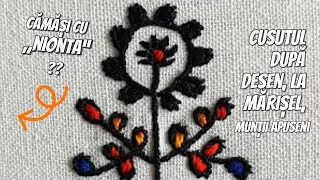„Nionta” de la Mărișel, cămăși cusute „după desen”, punctul „rămurică”