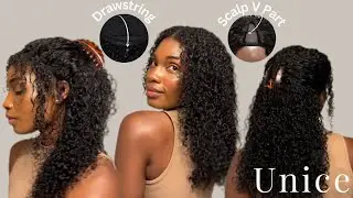 How to make a V-Part Wig Look Like Your Natural Hair | UNice Curly Install