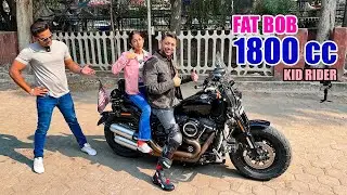 Baby Girl With The Beast Harley Davidson Fat Bob 2022 Motorcycle