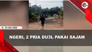 VIRAL VIDEO OF TWO MEN DUELING WITH SWORDS IN LAMPUNG, 1 PERSON SUFFERS STAB WOUND | U-NEWS