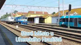 Vlaky Staré Město u Uherského Hradiště 17.6.2023 (Po dlouhé době zas u trati) @hinkor
