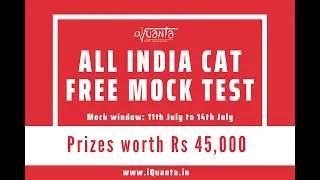 BIGGEST SURPRISE FOR ALL THE CAT ASPIRANTS !!!!! FREE ALL INDIA MOCK TEST !!!!