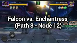Falcon vs. Enchantress (Path 3 - Node 12 - Auto lock) - Falcon's utility is magnificent 