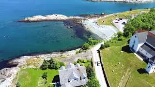 Drone flying around Brigus, Newfoundland