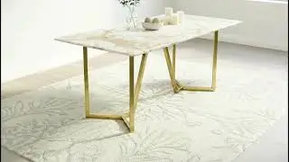 Is This Dining Set Worth It? Olzaa 6 Seater Marble Top Dining Table with Rosalia Gold at Furnishka