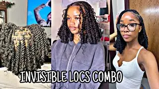 Комбинация невидимых локонов | KELS♡ | #blackgirltiktok #invisiblelocs