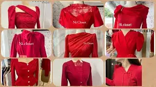 MIZO SUNDAY DRESS DESIGNS || RED TOPS || WINTER/CHRISTMAS COLLECTION || 2024