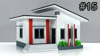 Simple Miniature House Design | Small Modern House With Plants and Garden light