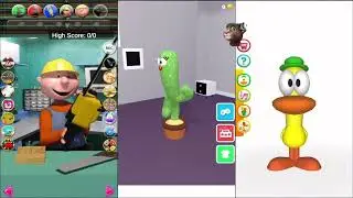 Talking Max The Worker Echo vs Talking Cactus Echo vs Talking Pato Echo