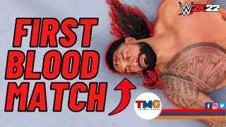 WWE 2K22 : How To Create a First Blood Match!