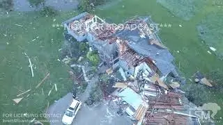 05-28-19 Bonner Springs, Kansas - Tornado Damage Drone View