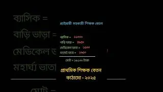 Primary teacher salary 2025 | প্রাইমারী শিক্ষক বেতন কাঠামো #primary