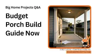 Budget Stoop, Prefab Columns, Concrete Slab Porch