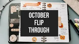 October Flip Through - Michaels Sticker Book - Day Designer 