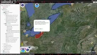 PERRY OHIO; Power plant nearing flood stage.