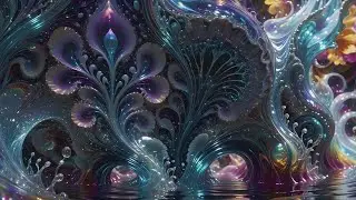 Fluid Floral Echoes, AI Psychedelic Animated Art  - AV 102