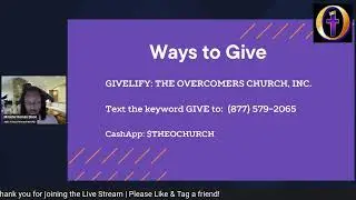 The Overcomers Church Thursday Bible Study