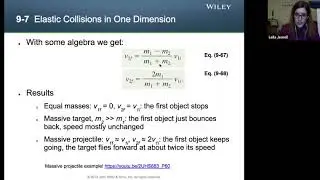 phys3A ch9.7 Elastic Collisions in One Dimension