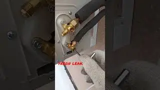 Freon leakage through the oil seal of the service port of the outdoor unit of the air conditioner