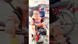 Baby sleeping on Motorbike 😪🏍️ 