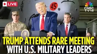 LIVE: President Trump Attends Rare Meeting with U.S. Military Leaders in Quantico | Hegseth | N18G