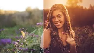 Photoshop Tutorial : Outdoor Portrait Edit - Golden Hour Sunset Effect
