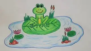 Easy frog drawing 🐸