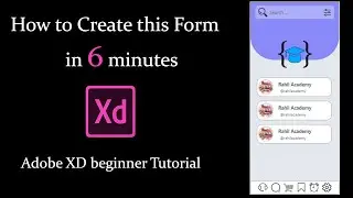 How to Create a Form in Adobe XD in 6 minutes - beginner Tutorial