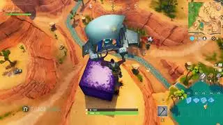 Checking out the purple box in Fortnite