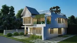 uxury Private Villa | Cinematic Exterior Render Tour | Architect Mohammed Shaheen