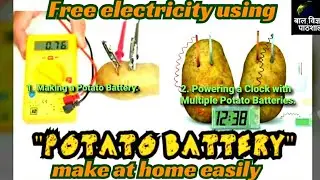 How to make a POTATO BATTERY | Free electricity using POTATO BATTERY make at home easily