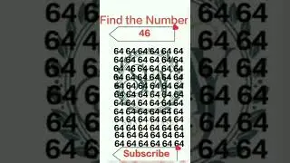 find the 46 num er #mind game#puzzle#shorts