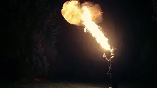 Fire Breathing Fuel Experiment & 240fps super slow-mo