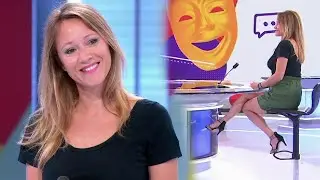 JULIA LIVAGE RAYONNANTE DANS TÉLÉMATIN AVEC DE JOLIES JAMBES