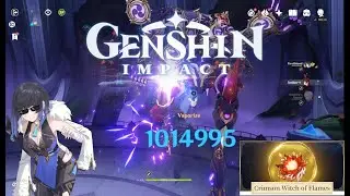 YELAN C0 + R2 AQUA SIMULACRA 4 SET CRIMSON 1 MILLION DAMAGE!!