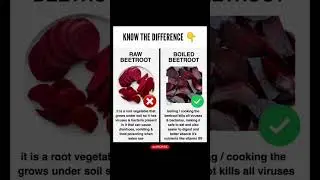 raw vs boiled beetroot - know the difference! 🍠🔍 #shorts #nutrition