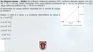#EsPCEX #AMAN - No triângulo retângulo isósceles XYZ, em que XZ = YZ = 3,0 cm