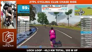 ZTPL CYCLING CLUB CHASE RIDE - LOCH LOOP - 40,3 KM TOTAL, 355 M UP