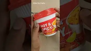 I maked a pan holder with noodles cups @RIFATDIYCRAFTS #shorts #viral #penholder #maked #diy #craft