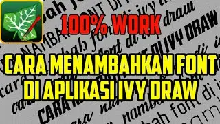 #tutorialIvyDraw | Cara mudah menambahkan font di ivy draw