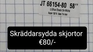 Skr&auml;ddarsydda skjortor &euro;80/-