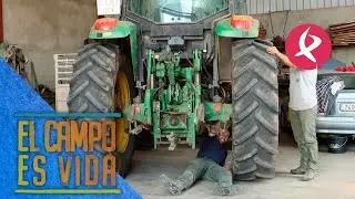 Los Mellis tienen que añadir contrapeso a las ruedas traseras de su tractor | El campo es vida