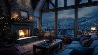 A Snowy Cabin Wrapped in Firelight 🔥 Gentle Winter Sounds for Deep Rest