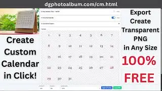 Design & Download Calendar PNGs | Online Month-Year Calendar PNG Generator Maker (Free Tool)