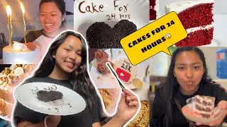 I only ate CAKES for 24 HOURS😱🎂| Food Challenge