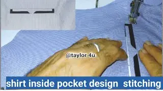 Inside Pocket Sewing in Shirt / hidden pocket shirt / designer welt pocket