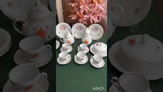 Рождественский сервиз сюрприз 😄🥰🌹 #советскаяпосуда #фарфор #гдр #сервиз #kahla #ссср #рождество