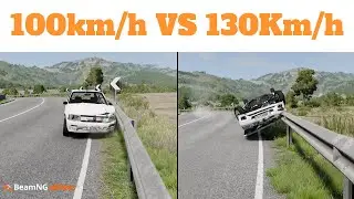 Crashing At Different Speeds in BeamNG drive | Realistic Car Crash Simulation