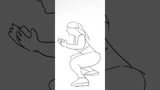 Let&lsquo;s jump #squats #jumping  #workout #2danimation #animation #framebyframeanimation #getfit #artist
